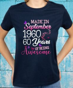 September 1960 Funny Gift September 60Th Birthday T-Shirts