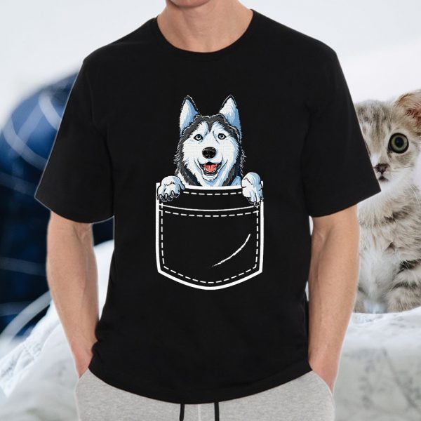 Siberian Husky in Your Front Pocket T-Shirts