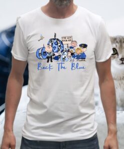 Snoopy the Peanuts back the blue T-Shirts