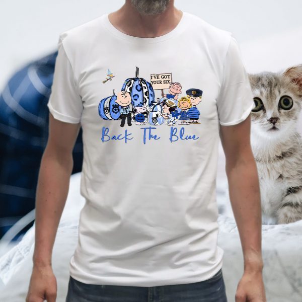 Snoopy the Peanuts back the blue T-Shirts