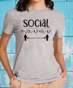 Social Distancing Math Teacher Quarantined Math Teacher T-Shirt