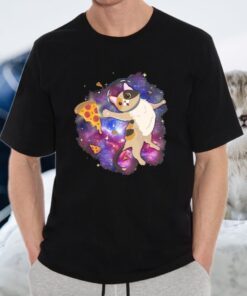 Space Cat Kitten Astronaut Funny Pizza Mars Alien Science T-Shirt