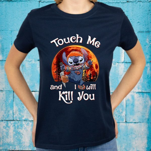 Stitch Chucky Touch Me And I Will Kill You Halloween T-Shirt