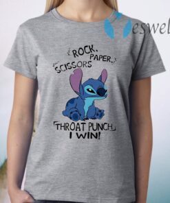 Stitch Rock paper scissors throat punch I win T-Shirt