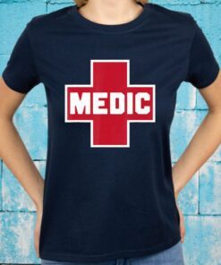 Street Medic Red First Aid Cross Protest Helper T-Shirt