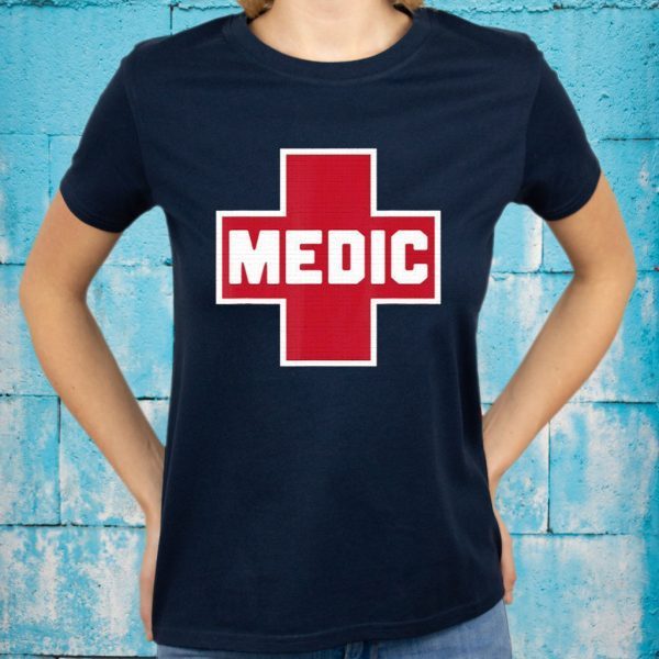 Street Medic Red First Aid Cross Protest Helper T-Shirt