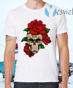 Sugar Skull With Rose Day Of The Dead Dia De Muertos T-Shirts