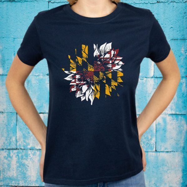 Sunflower Maryland Flag T-Shirt