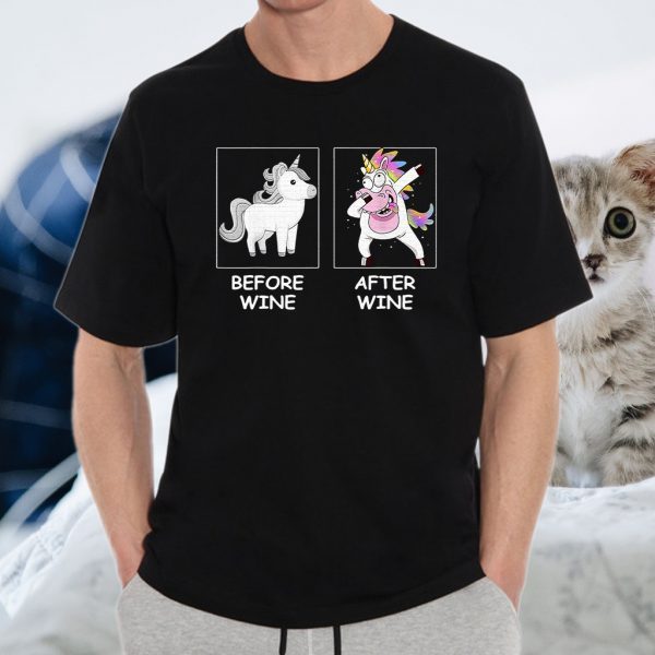 Unicorn Before Wine After Wine T-Shirts