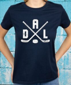 Vintage Dallas Ice Hockey Sticks Texas Star Gift T-Shirt