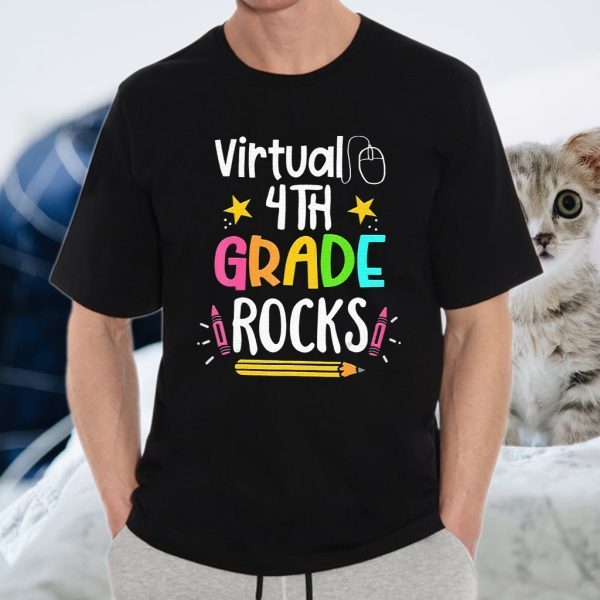 Virtual Fourth Grade Rocks 4Th Back To School Teac T-Shirt