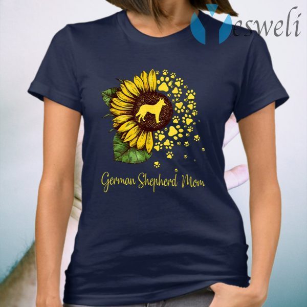 Womens Sunflower German Shepherd Mom Dog Lover Gift T-Shirt