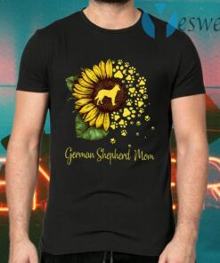 Womens Sunflower German Shepherd Mom Dog Lover Gift T-Shirts