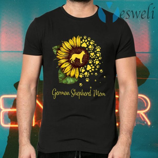 Womens Sunflower German Shepherd Mom Dog Lover Gift T-Shirts