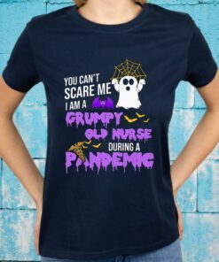 You Can’t Scare Me I’m A Grumpy Old Nurse During A Pandemic Halloween T-Shirt