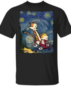 Calvin and hobbes stary night T-Shirt