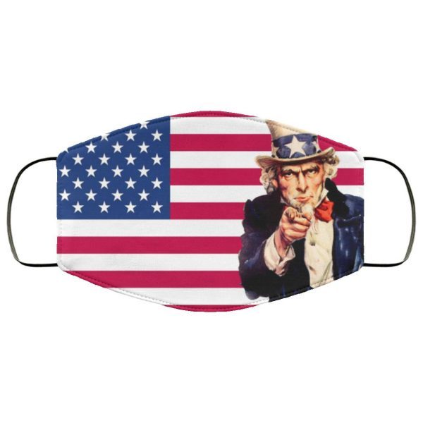 Uncle Sam Flag us Face Mask