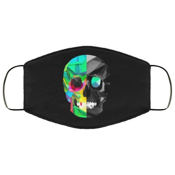 Digital Art Skull Wallpaper Face Mask
