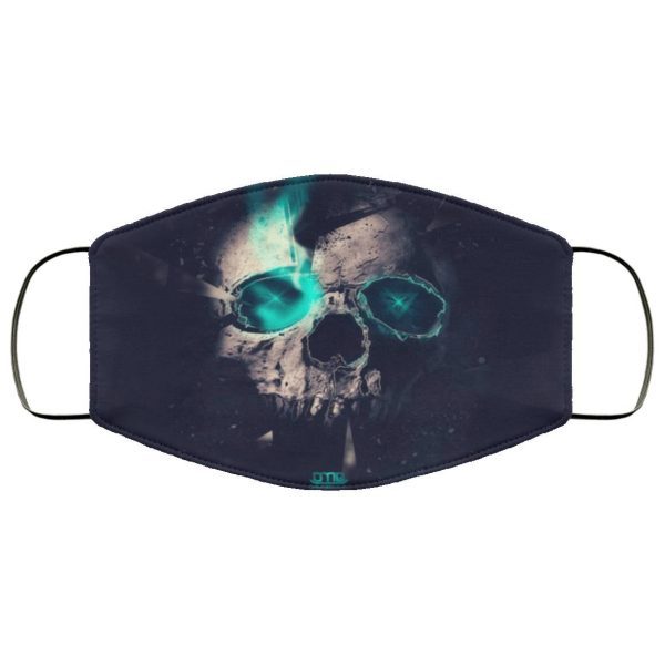 Digital Skull wallpaper Face Mask