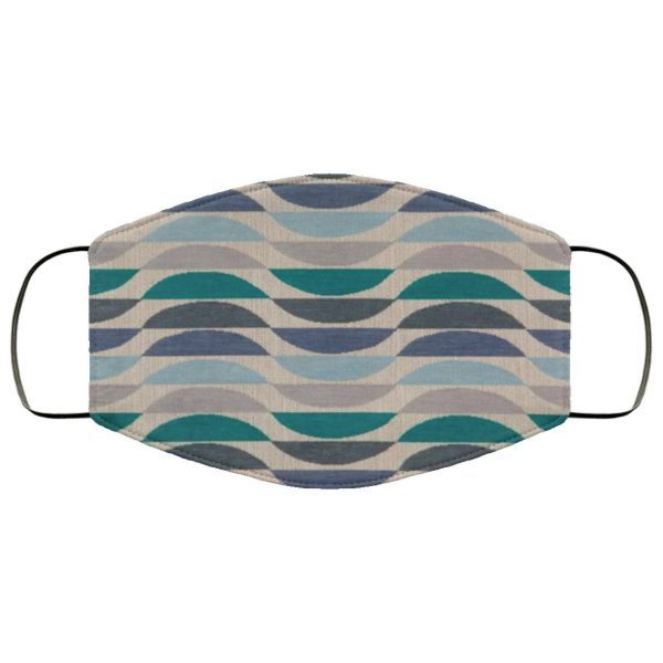 South Beach Fabric Art Deco Modern Geometric Chenille Upholstery Fabric Face Mask