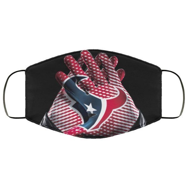 houston texans football logo hands 4k Football Face Mask