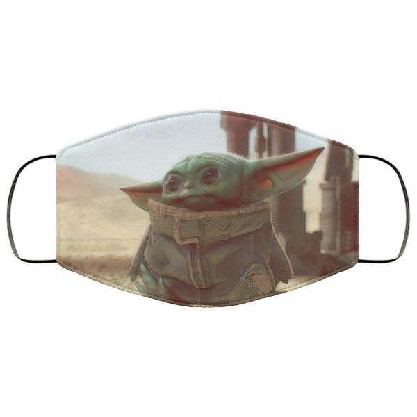 Baby Yoda Art Mandalorian Face Mask