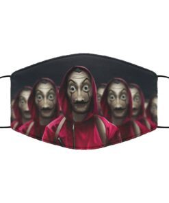 Characters from Money heist Face Mask
