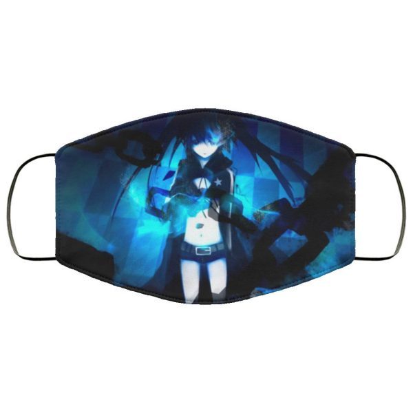 Blue Black Rock Shooter blue eyes twintails anime chains Face Mask