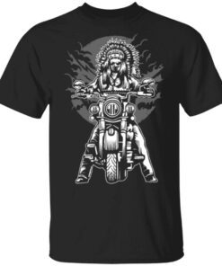 Native American Biker Motorcycle 0379 T-Shirt