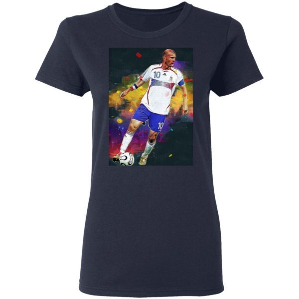 Zinedine Zidane France Legend Digital Painting T-Shirt