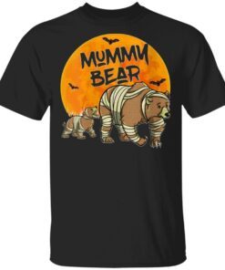 Womens Mama Bear Halloween Costume Shirt Cute Mummy Bear Mom VNeck T-Shirt