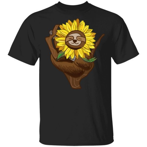 Sloth Sunflower Sloth Cute Sloths T-Shirt
