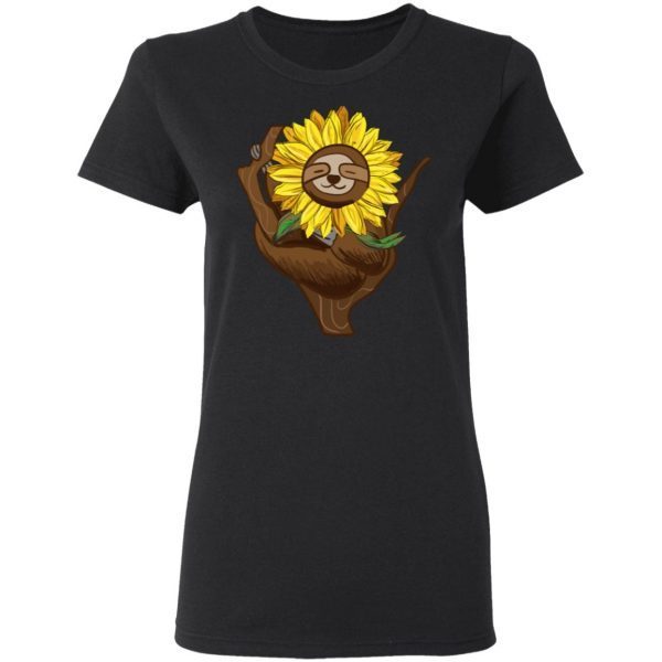 Sloth Sunflower Sloth Cute Sloths T-Shirt
