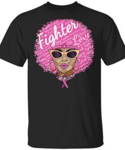 Breast Cancer Shirt Women Fighter Gift Support Bla T-Shirt