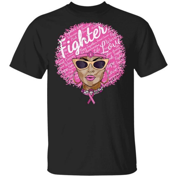 Breast Cancer Shirt Women Fighter Gift Support Bla T-Shirt
