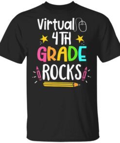 Virtual Fourth Grade Rocks 4Th Back To School Teac T-Shirt