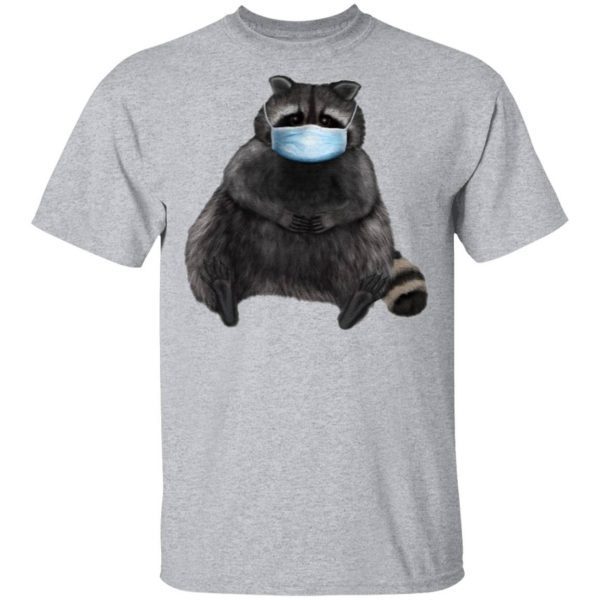 Sweet Racoon With Face Mask T-Shirt