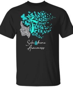 Scleroderma Awareness Gifts Teal Butterflies T-Shirt