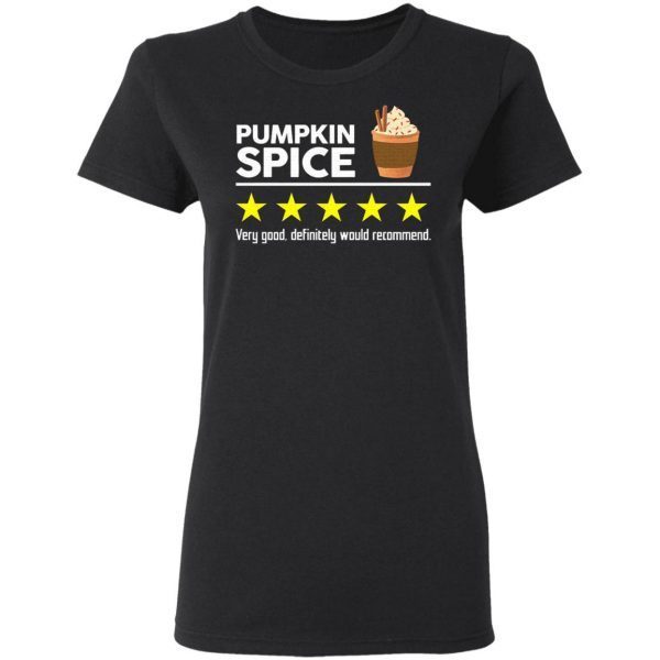 Pumpkin Spice very good definitely would recommend T-Shirt