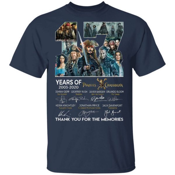 17 years of Pirates Caribbean Anniversary T-Shirt