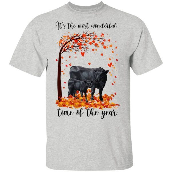 Angus cow its the most wonderful time of the year halloween tree T-Shirt