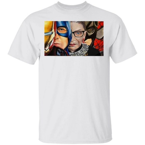 Ironman Captain America Ruth Bader Ginsburg Batman Spiderman T-Shirt