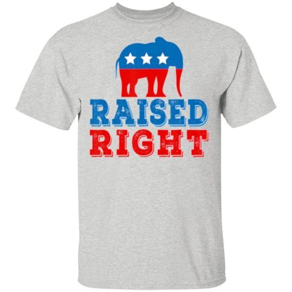 Raised Right Pro Republican Right Political Elephant T-Shirt - Image 4