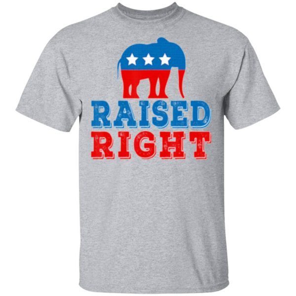 Raised Right Pro Republican Right Political Elephant T-Shirt - Image 5