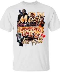 Horror Characters Halloween It’s The Most Wonderful Time Of The Year Blood T-Shirt