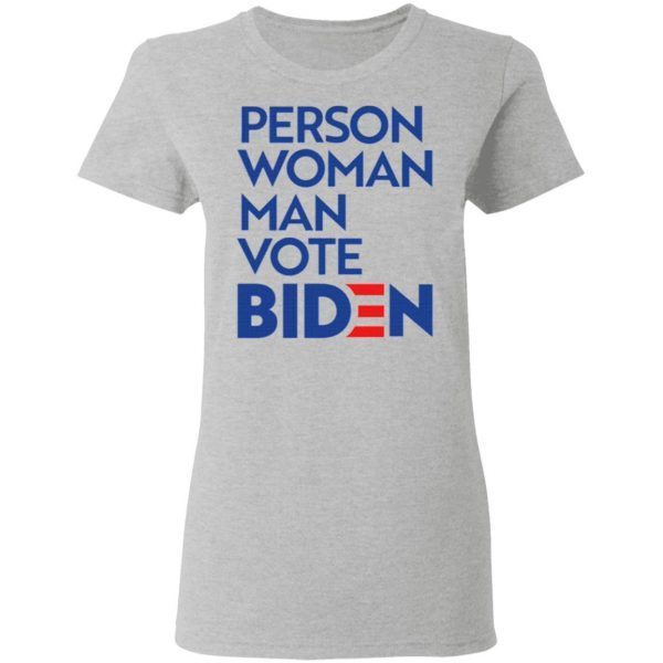 Person Woman Man Vote Biden Shirt