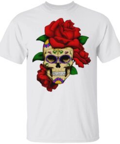 Sugar Skull With Rose Day Of The Dead Dia De Muertos T-Shirt