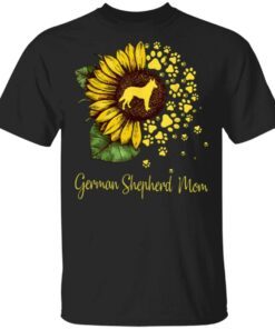 Womens Sunflower German Shepherd Mom Dog Lover Gift T-Shirt