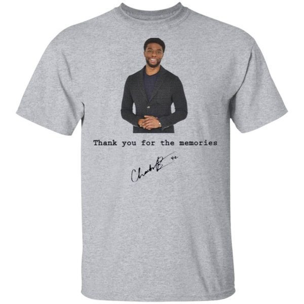 Rip Chadwick Boseman Black Panther Thank You For The Memories Signature Shirt