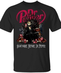 Jack Skellington Nightmare Before Dr Pepper Hallowen T-Shirt